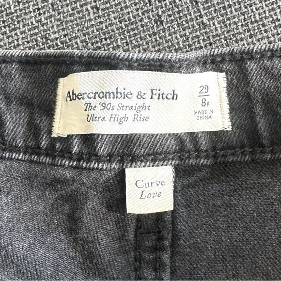 Abercrombie 90s straight distressed black jeans - Picture 2 of 2